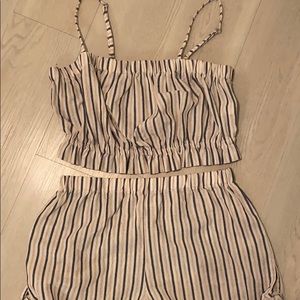 Two Piece Stripped Set - shorts and tank